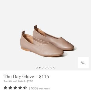 Everlane Day Glove flats, tan, size 8.5